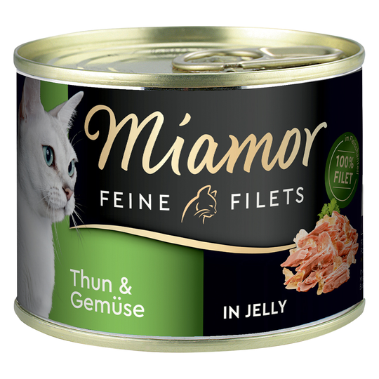 Ekonomipack: Miamor Fine Filets 12 x 185 g - Tonfisk & grönsaker i gelé