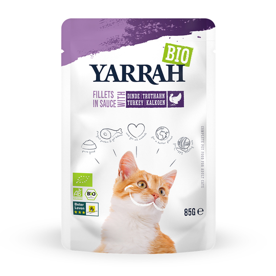 Ekonomipack: Yarrah Organic Filets in Sauce 28 x 85 g - Kalkon