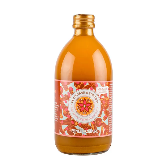Renée Voltaire Raw Äppelcidervinägerdryck Ceylon Kanel & Gurkmeja, 500ml ekologisk