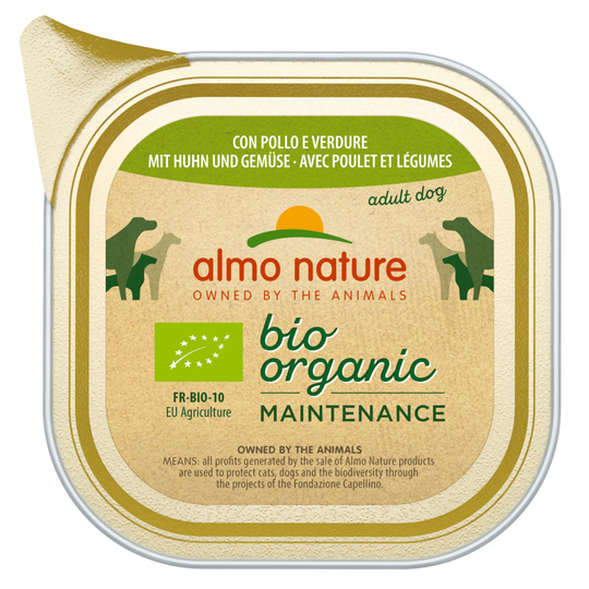 Almo Nature BioOrganic Maintenance 12 x 100 g - Eko kyckling & eko grönsaker