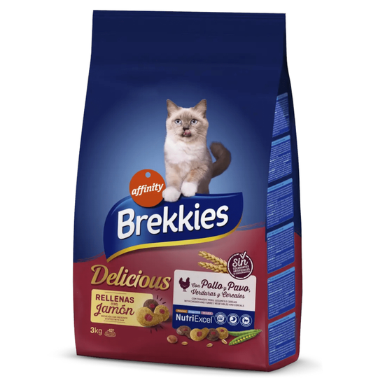 Brekkies Delicious Chicken, Turkey & Vegetables - Ekonomipack: 4 x 3 kg