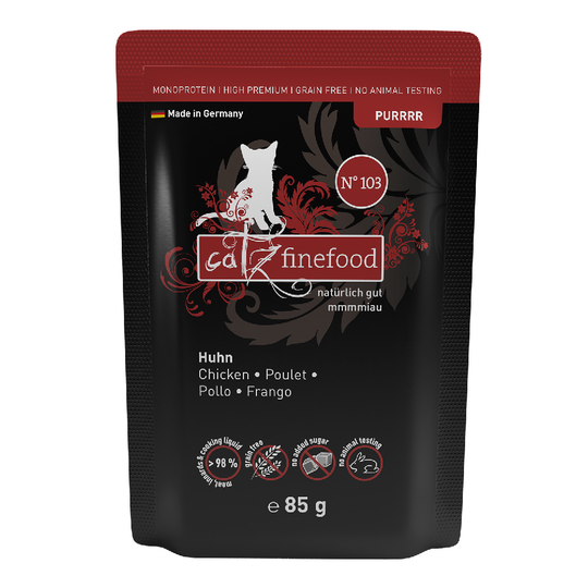 Ekonomipack: catz finefood Purrrr Pouch 24 x 85 g - No. 103 kyckling