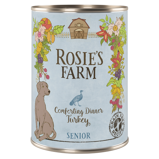 Sparpris! Rosie's Farm 24 x 400 g - Senior: Turkey