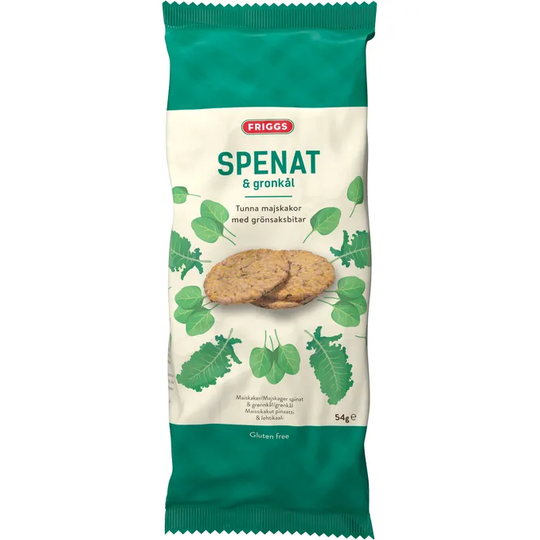 Friggs 3 x Majskakor Spenat