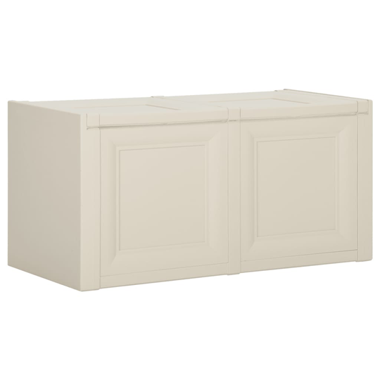 vidaXL Dynlåda gräddvit 86x40x42 cm 85 L