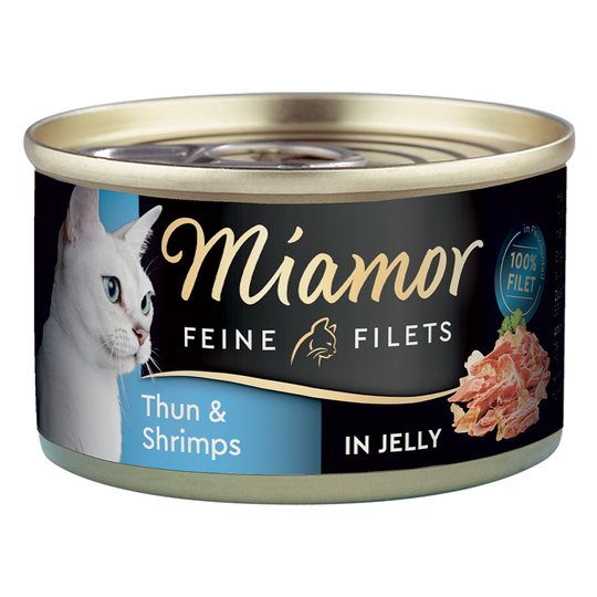 Miamor Fine Filets 1 x 100 g - Ljus tonfisk & räkor i gelé