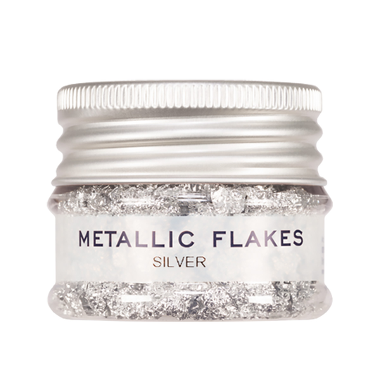 Metall flakes, silver