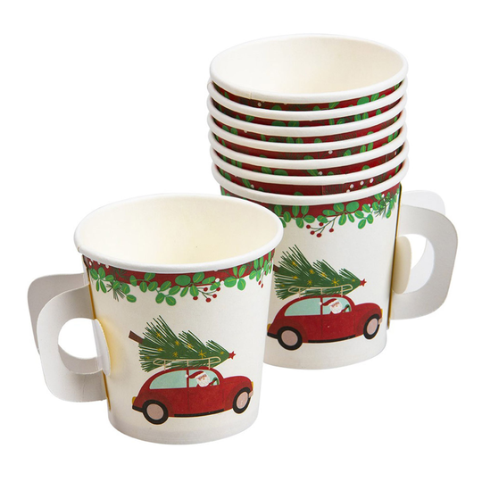 Pappersmuggar Julbil - 8-pack