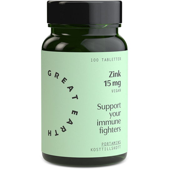 Great Earth Zink 15 mg 100 tabletter