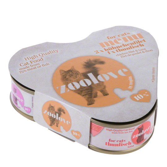 zoolove provpack: 3-pack kattfoder - 3-pack i låda (3 x 70 g)