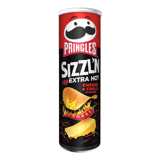Pringles Sizzl'n Extra Hot Cheese & Chilli - 180 gram
