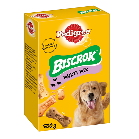 2 + 1 på köpet! 3 x Pedigree hundgodis - Biscrok - 3 sorter (3 x 500 g)