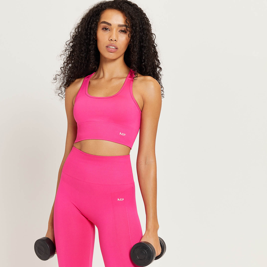 MP Women's Shape Seamless Sports Bra - Magenta - XS