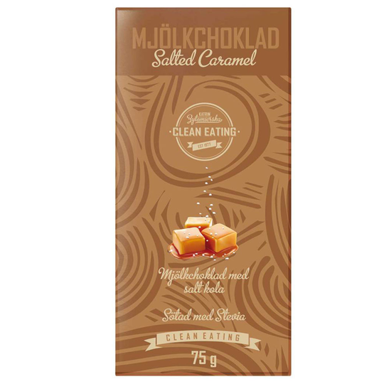 Clean Eating Mjölkchoklad Salted Caramel Choklad 75 g