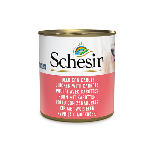 Ekonomipack: Schesir våtfoder 12 x 285 g - Kyckling & morötter
