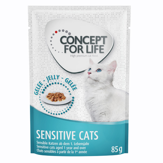 Ekonomipack: Concept for Life 24 x 85 g - Sensitive Cats i gelé