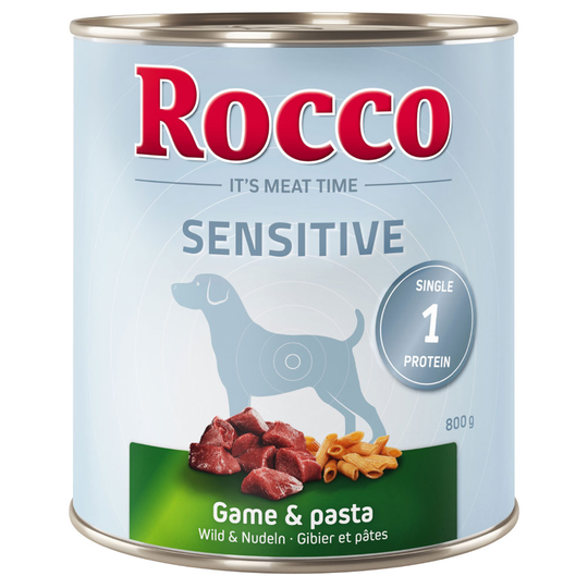 Ekonomipack: Rocco Sensitive 24 x 800 g - Vilt & pasta