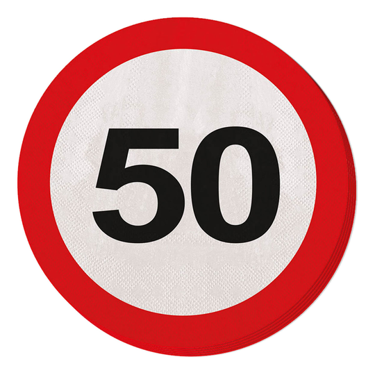 Servetter Trafikskylt - Trafikskylt 50