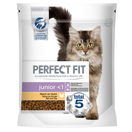 Ekonomipack: Perfect Fit kattfoder till sparpris! Junior Kyckling (6 x 750 g)