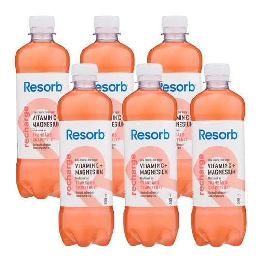 Resorb Recharge vätskeersättning Tranbär & Grapefrukt 6-pack