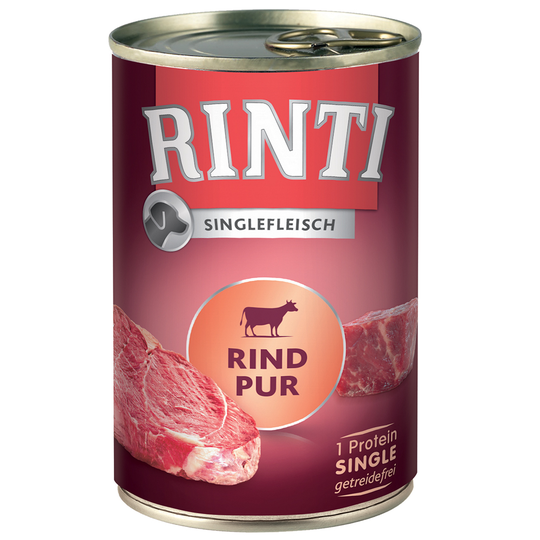 Ekonomipack: RINTI Single Pure 24 x 400 g - Nötkött