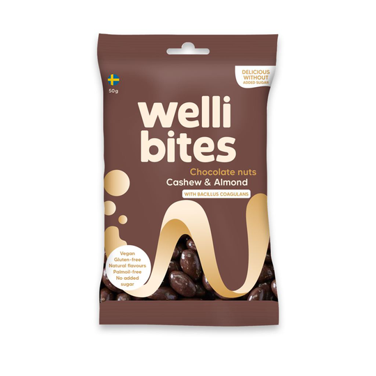Wellibites Chocolate Nuts Cashew & Almonds 50g