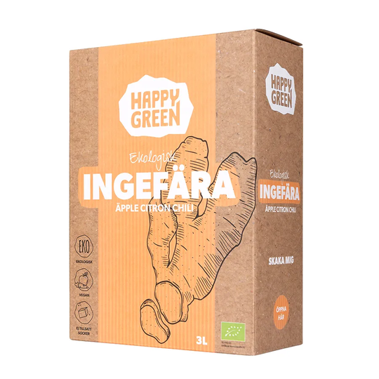Happy Green Ingefära Juice, Bag-in-Box 3l ekologisk