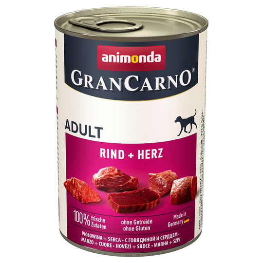 Ekonomipack: Animonda GranCarno Original 24 x 400 g - Nötkött & hjärta