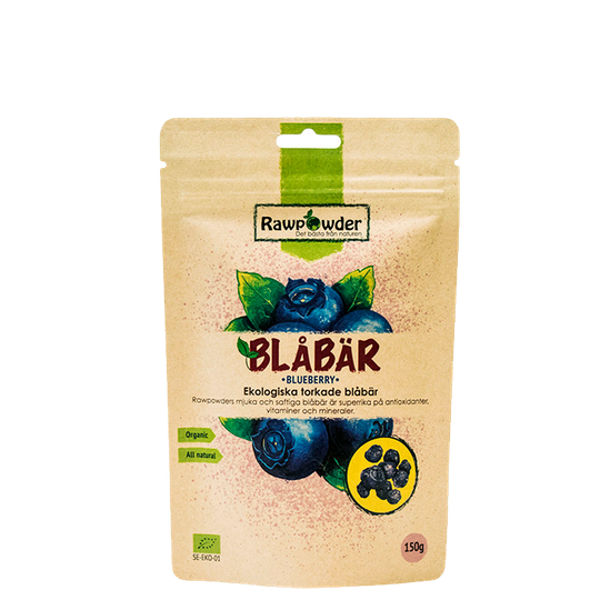 Torkade Blåbär EKO, 150 g