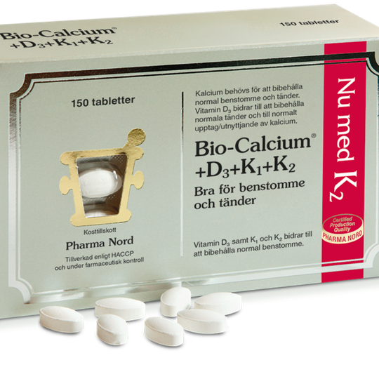 Pharma Nord Bio-Calcium+D3+K1+K2 150 tabletter