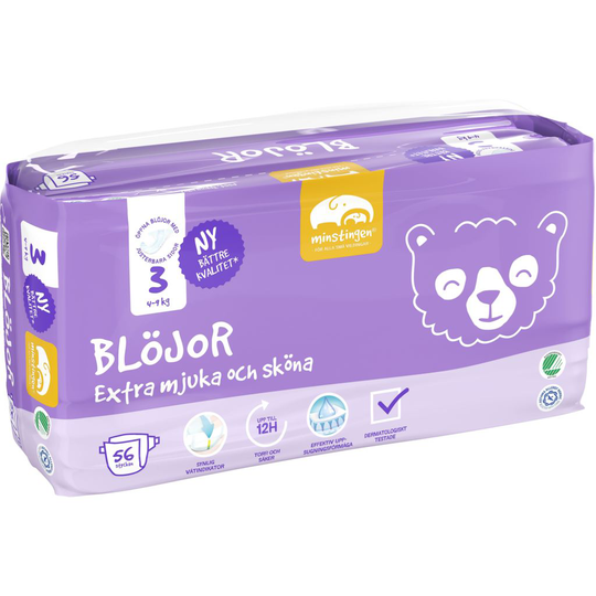Minstingen Blöjor nr 3 (4-9 kg) 56 st