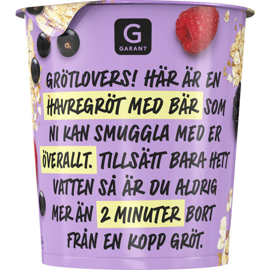 Garant Grötkopp Med Bär 65 g