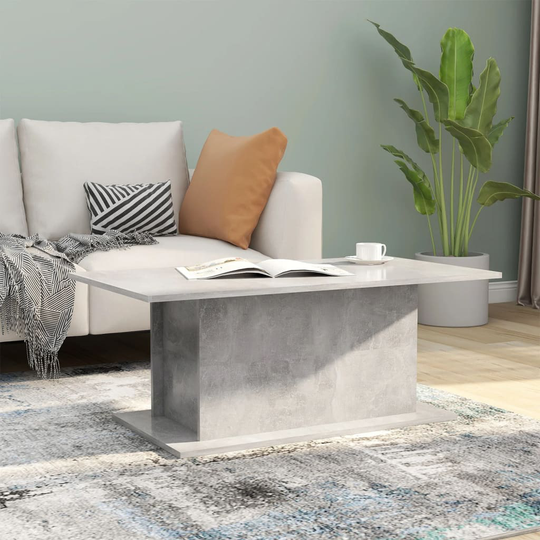 vidaXL Soffbord betonggrå 102x55,5x40 cm spånskiva