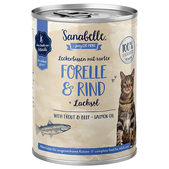 Sanabelle All Meat 6 x 400 g - Öring & nötkött