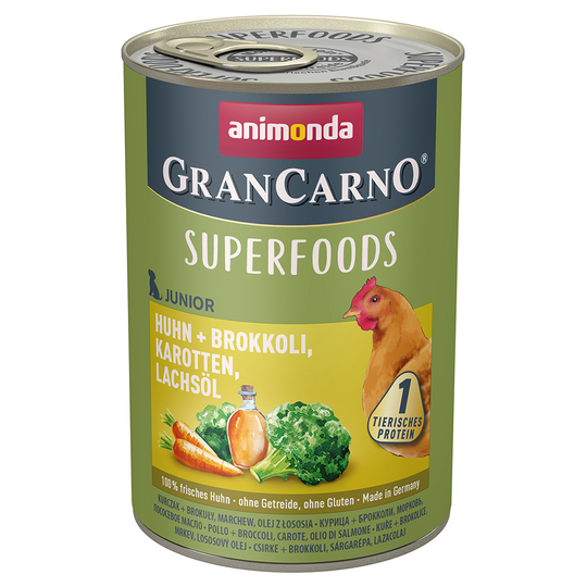 Ekonomipack: 24 x 400/800 g Animonda GranCarno Junior Superfoods - 24 x 400 g
