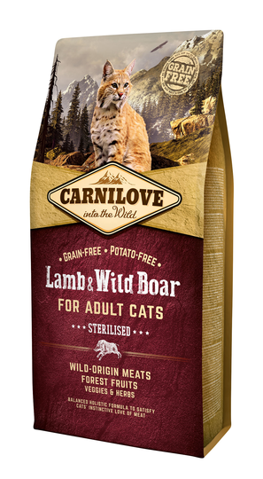 Carnilove Lamb o Wild Boar Sterilised 2kg