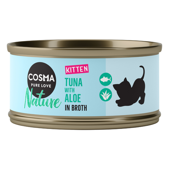 Cosma Nature Kitten 6 x 70 g Blandpack: 3 sorter