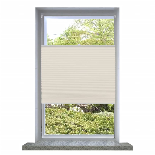 vidaXL Plisségardin 90x200 cm creme