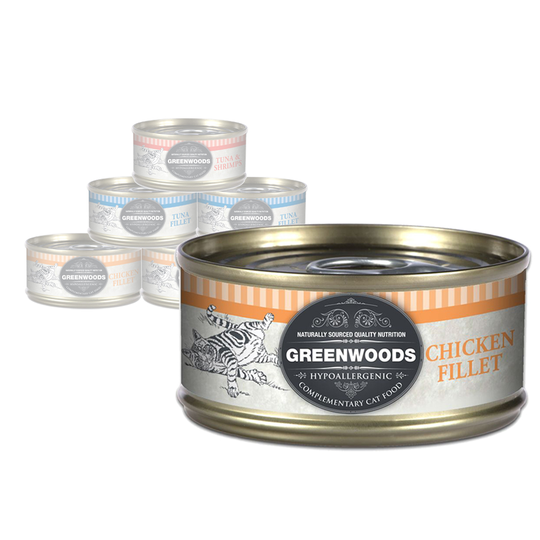 Ekonomipack: 48 x 70 g Greenwoods Adult våtfoder - Blandpack