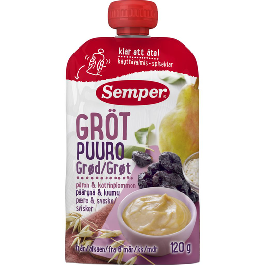 Semper Ätklar Gröt Päron & Katrinplommon 120 g