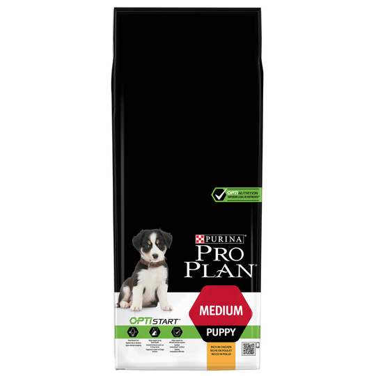 12/14 kg Pro Plan hundmat + 2/2,5 kg på köpet! PURINA PRO PLAN Medium Puppy OPTISTART (12 + 2 kg på köpet)