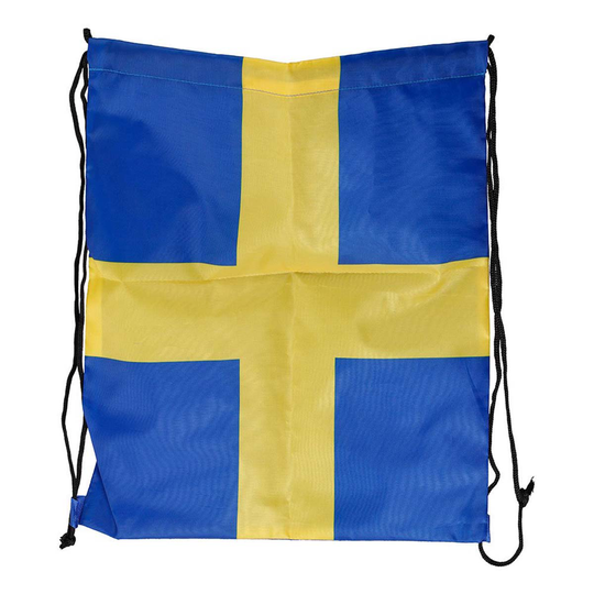 Sportpåse, svenska flaggan 40x32 cm
