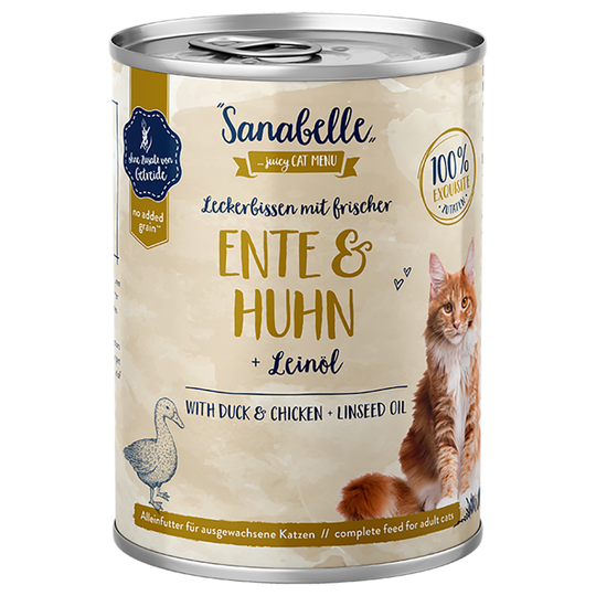 Sanabelle All Meat 6 x 400 g - Anka & kyckling