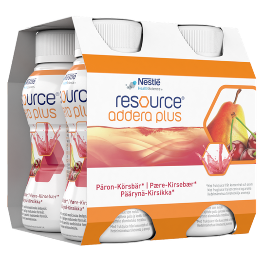 Resource Addera Plus Päron-Körsbär 4 x 200 ml
