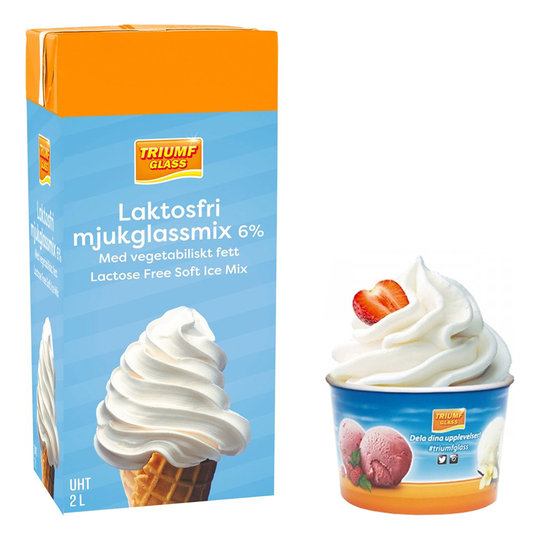 Triumf Laktosfri Mjukglassmix - 2 liter