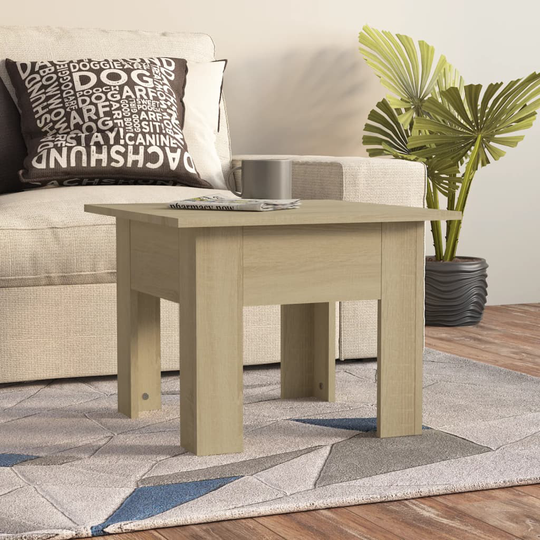 vidaXL Soffbord sonoma-ek 55x55x42 cm spånskiva