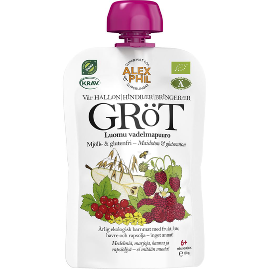 Alex & Phil Gröt Hallon & Röda Vinbär 100 g