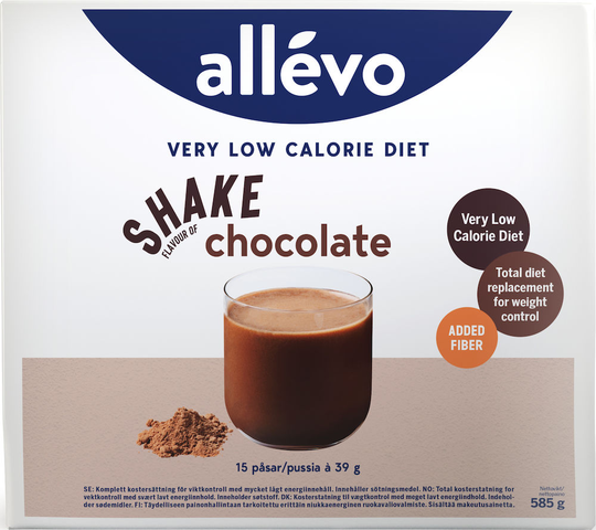 Allévo Shake Chocolate VLCD 15portioner