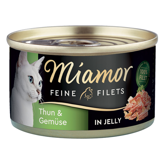 Miamor Fine Filets 6 x 100 g - Ljus tonfisk & grönsaker i gelé