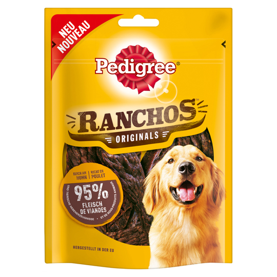 1 + 1 på köpet! 2 x Pedigree Ranchos Snacks - Original med kyckling (2 x 70 g)